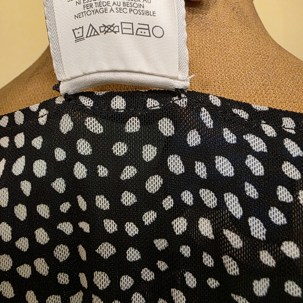 CAbi Reversible Celebrate the Dress Green Floral Black White Flowy Midi Medium - Picture 15 of 15